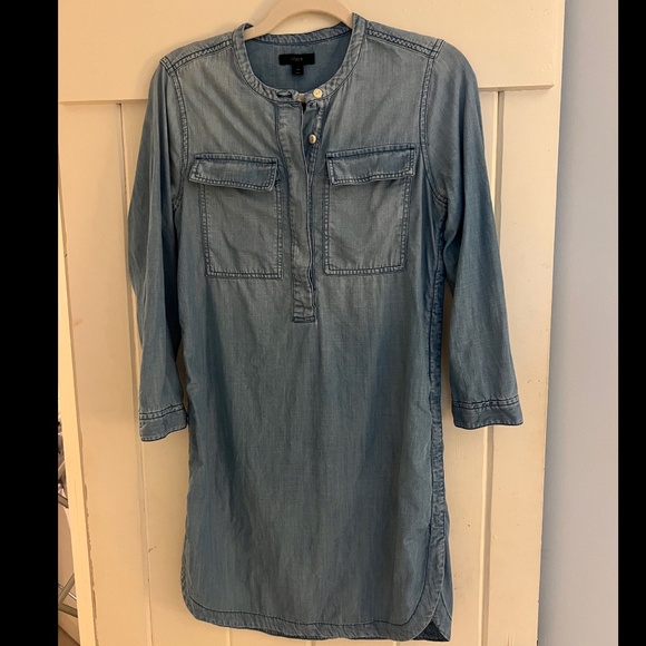 J.Crew denim/chambray shift dress Size XS - Picture 1 of 4
